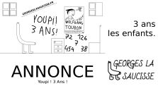 Youpi ! 3 Ans ! by Georges la Saucisse