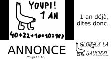Youpi ! 1 An ! by Georges la Saucisse